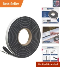 Versatile 17 FT Foam Weatherstrip 1/4" Thick x 3/4" Wide for Ultimate Comfort