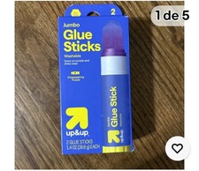 Up&up Jumbo Glue Sticks 2ct Disappearing Purple