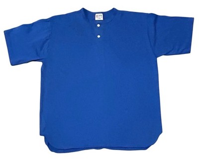 Eagle USA Men s Size XL Blue T-Shirt Single Stitch 2 Button Collar VTG 80 s 90 s