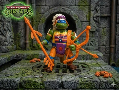 Vintage TMNT Ninja Turtles Wacky Wild West Chief Leonardo Near Complete 1992