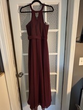 Azazie Bridesmaid Dress Melody Merlot Size A4