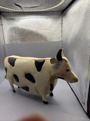 Metal Art Rustic Holstein Milk Cow Figure  13 X 9 X 2
