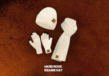 Hard Rock Hotel Casino Tulsa Oklahoma Beanie Hat, Gloves, Scarf set brand new