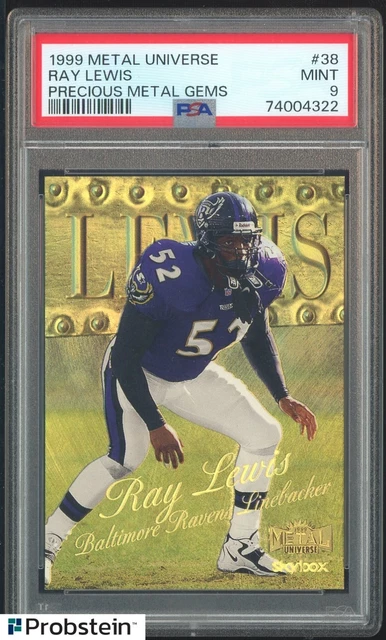 1999 Metal Universe Precious Metal Gems PMG #38 Ray Lewis HOF 24/50 PSA 9 MINT