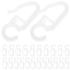 24 Pcs Shower Curtain Hook Plastic Hooks for Curtains Slider Track Glider