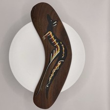 Aboriginal Australian Decorative Boomerang Painted Wood
