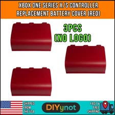 Xbox One S / X Controller Battery Cover Door Lid Replacement Lot of 3 – Red