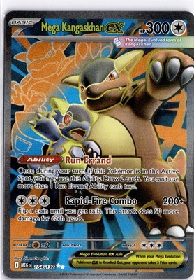 2025 Mega Evolution Mega Kangaskhan ex 164/132 Full Art Ultra Rare Near Mint