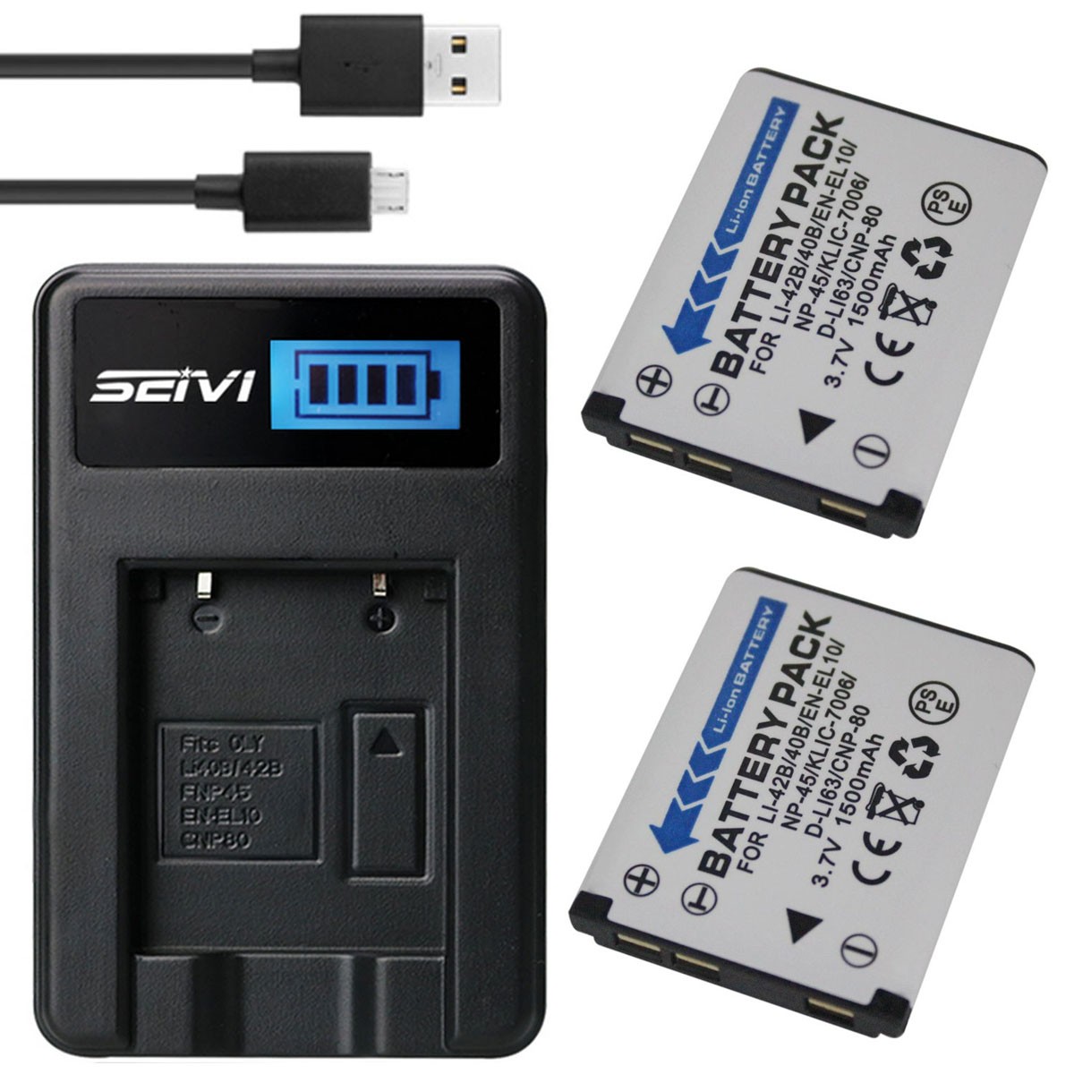 EN-EL10 Battery+Charger for Nikon CoolPix S60, S80, S200, S203