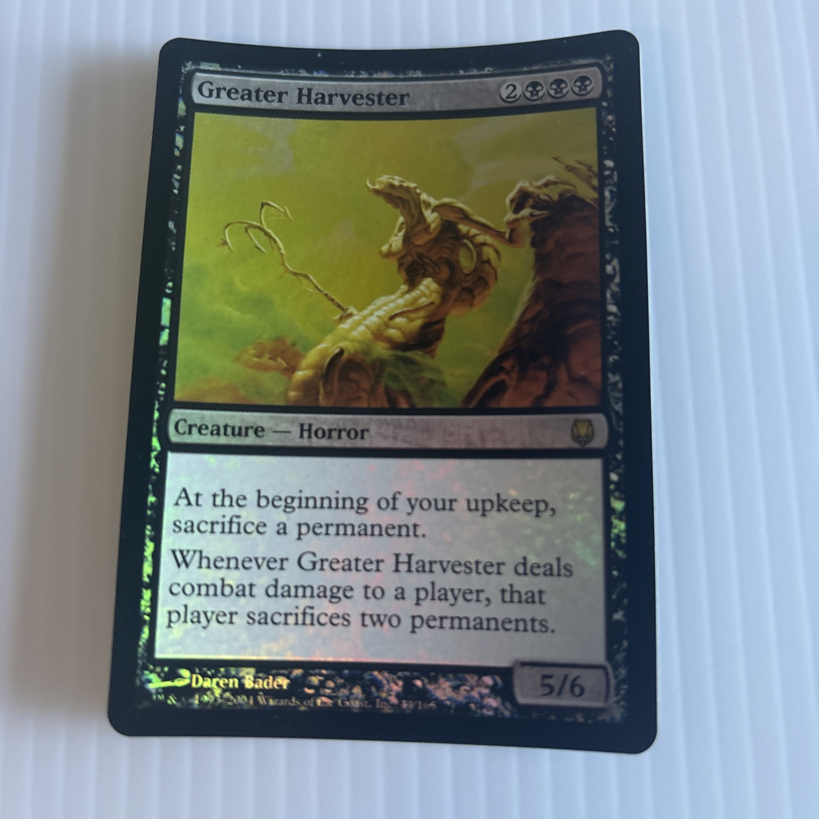 Greater Harvester FOIL Darksteel LP Black Rare MAGIC CARD