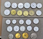 Lot Antique Pocket Watch Movements South Bend, Tiffany by Agassiz, Hamilton 912+