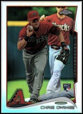 2014 Topps Chrome Refractors #161 Chris Owings RC Rookie Card. rookie card picture