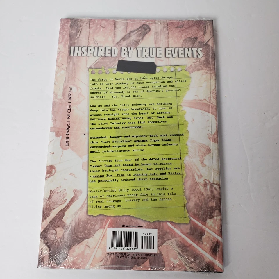 SGT. ROCK: THE LOST BATTALION (2009) DC Comics HC w/Billy Tucci Original Sketch - Image 2 of 2