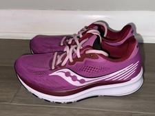 Saucony Ride 14 Women's Size 7 Purple Athletic Running Comfort Gym Sneakers MINT