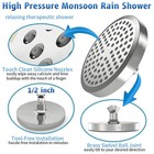 6'' High Pressure Bathroom Waterfall Shower Head Brushed Nickel Angle Adjustable — photo 6