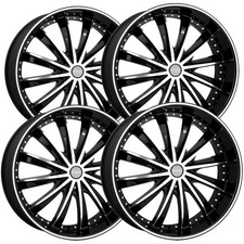 Set Of 4 Elure 31 24x9.5 5x1155x120 13mm Blackmachined Wheels Rims 24 Inch Set Of 4 Elure 31 24x9.5 5x1155x120 13mm Blackmachined Wheels Rims 24 Inch