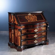 Servante Barocco Antico Palissandro Pioppo Decorazioni XVIII Secolo Originale