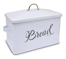 Better Kitchen Products Classic Metal Bread Box with Side Handles, Large Capa...