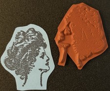 Rubber Stamp Gibson Girl Profile Unmounted