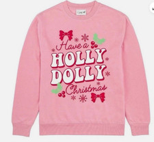 Dolly Parton Pink "Have a Holly Dolly Christmas" Sweatshirt Women's 2XLarge NWOT