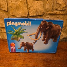 Playmobil 5105 Woolly Mammoth with Baby Mammoth- Complete Set.