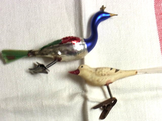 CHRISTMAS TREE XMAS TREE C1930 MAGNIFICENT PEACOCK A. CLAMP & BIRD GELATINFAR