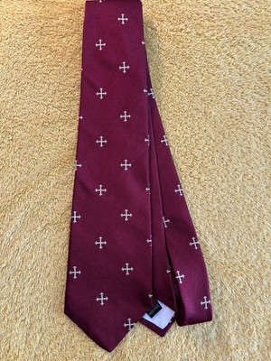 Ben Silver Tie St Edmund Hall Oxford University 3 3/8 x 58 All Silk Handmade GUC