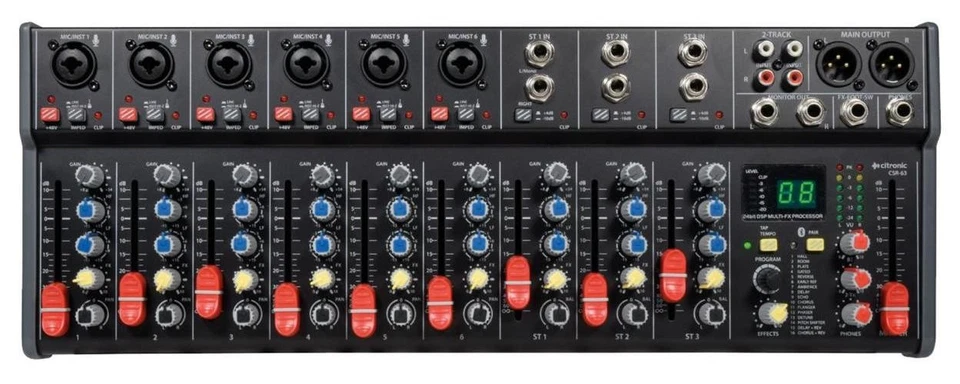 Rack Mountable Mixer 9 Channel with DSP+BT - CSR-63 - Image 2 of 4