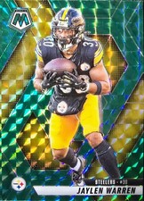 Jaylen Warren - 2025 Panini Mosaic #144 Green Mosaic Prizm - Pittsburgh Steelers
