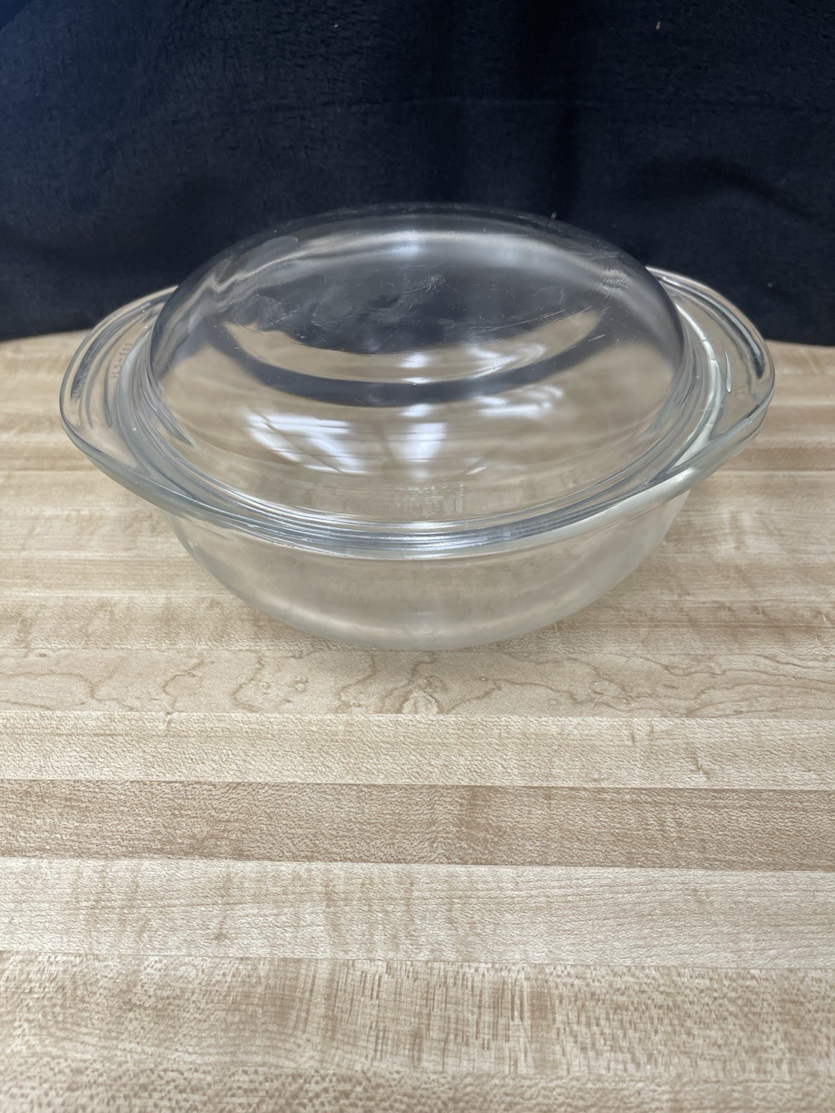 Vintage PYREX #023 Clear Glass 1.5 Quart 9 Inch Casserole Bowl with Lid USA Made