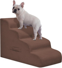 4 Step Dog Stairs Pet Ramp for High Beds, Sofas and Cars