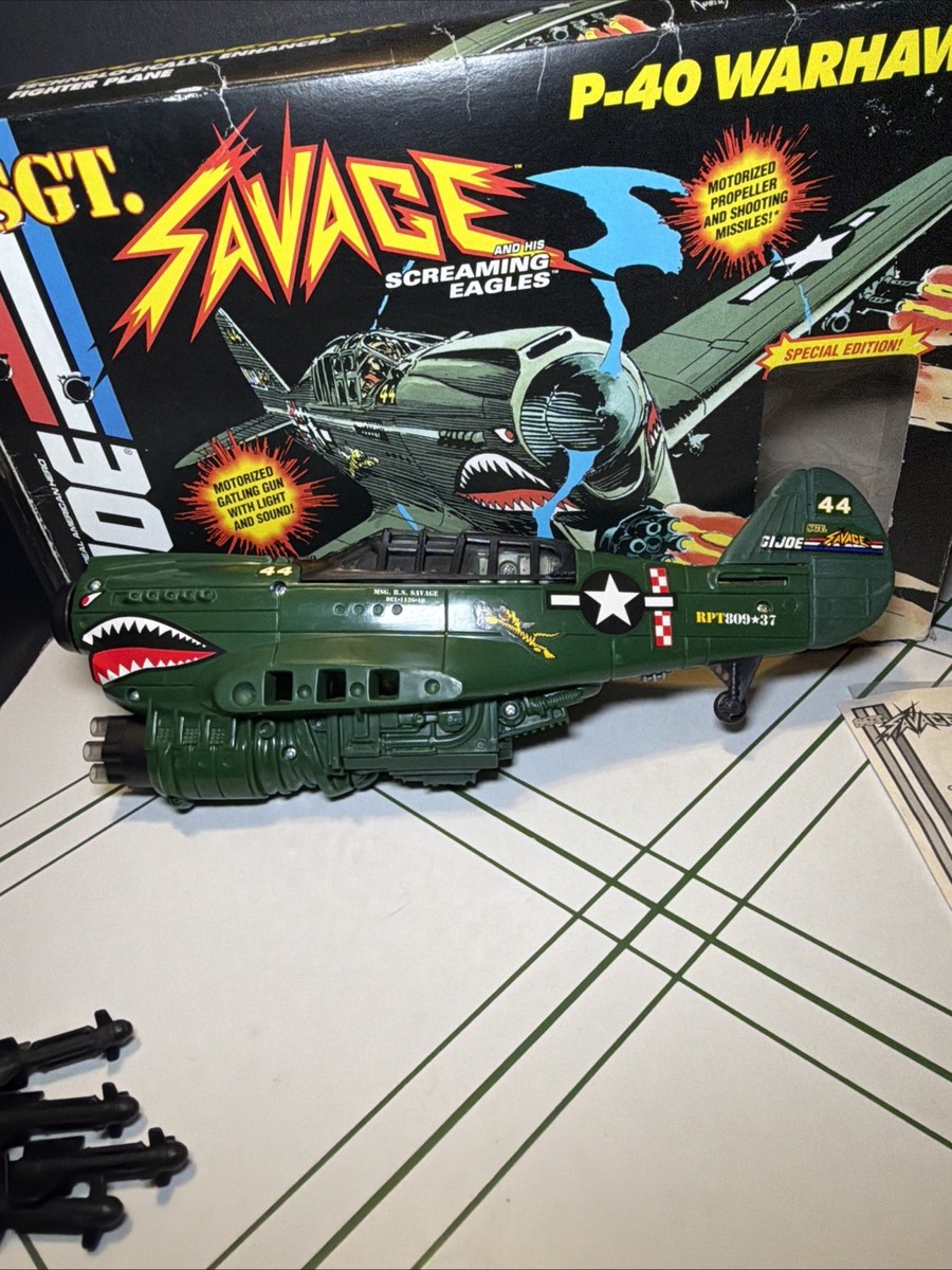 G.I. Joe Sgt. Savage P-40 Warhawk Airplane Special Edition 1994