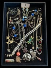 Bulk Estate WEARABLE Gold Tone Costume Jewelry, Vintage to Modern - Lot145