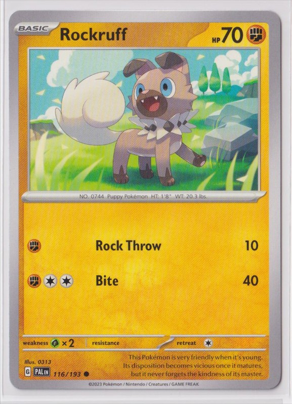 Pokemon Paldea Evolved 116/193 Rockruff