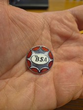 BSA Motorcycle Motorbike Red Metal Enamel Pin Badge British Biker Bike Rider