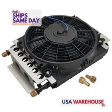 Derale DER15800 Tube Type Aluminum Fluid Cooler and Fan Universal Performance Pa