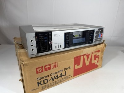 JVC KD-V44J Cassette Deck Silver Vintage W/Box & Manual, Clean! Working!