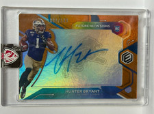 Hunter Bryant Rookie Card 2020 Panini Elements Future Signs Orange #18  /149