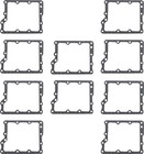 James Transmission Top Cover Gaskets 10-Pack #JGI-34824-36 Harley Davidson
