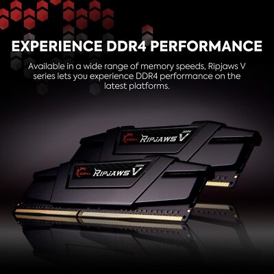 G.Skill RipJaws V 16GB (2x8GB) PC4-28800 (DDR4-3600) Memory F4