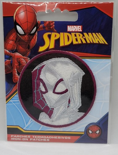 Disney Marvel Spider-Man Iron-On Patch: Silver & Purple Gwen Stacy New Free Ship - Picture 4 of 11