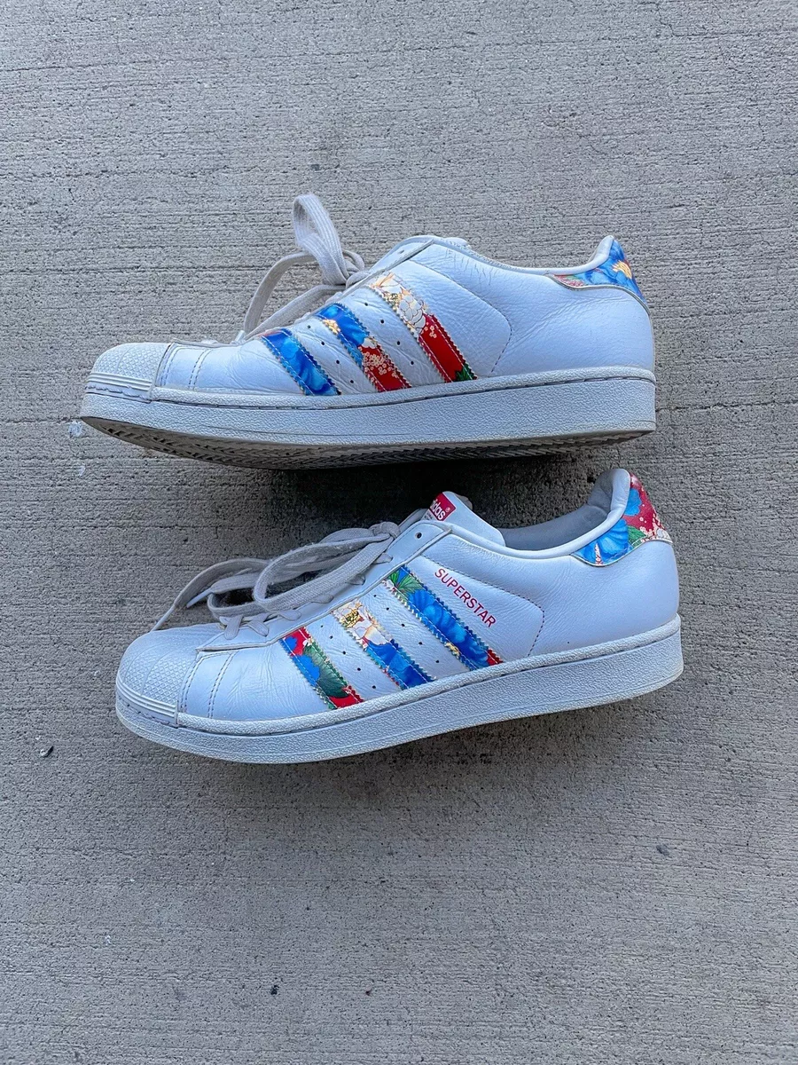 Adidas superstar sales floral stripes
