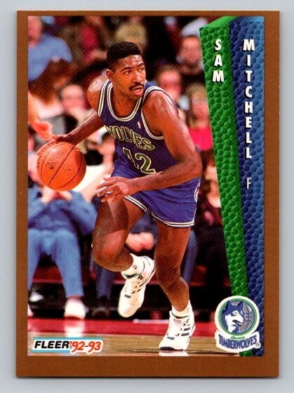 1992-93 Fleer Sam Mitchell #135 Minnesota Timberwolves