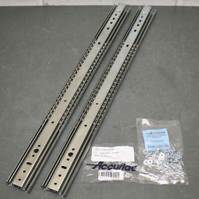 (2) Accuride Drawer Slide C 3600-24D, Side Mount, Full Extension, 24'' Closed