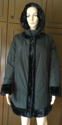 Wende-Wintermantel MARINA RINALDI Woman, schwarz, Gr. IT 46 DE 40 US 14 GB 14