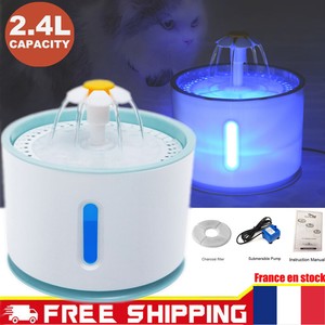 Détails Sur Fontaine à Eau Pour Chat Chien 24l électrique Fontaine à Fleur Distributeur Eau