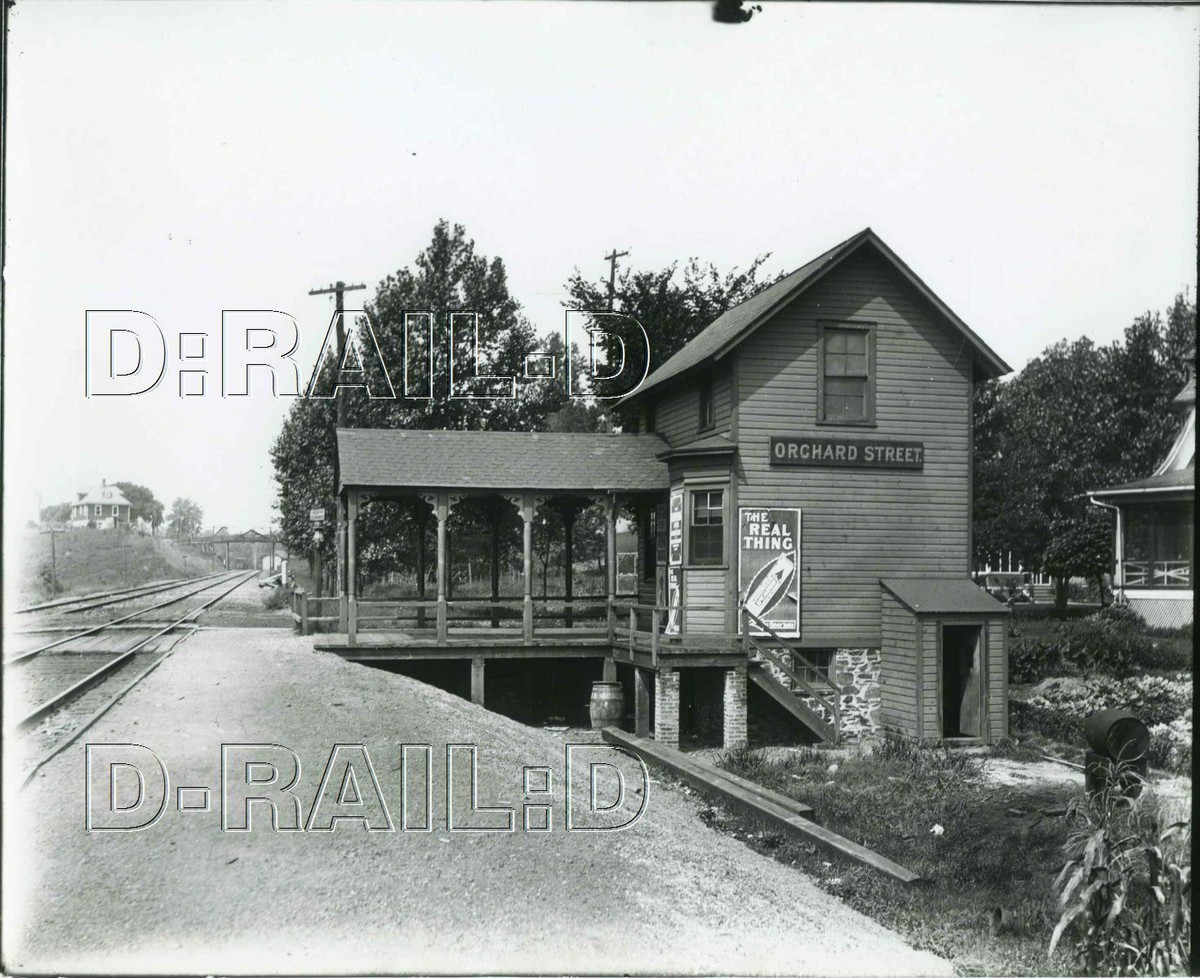 9DD540 RP 1900s/60s ORCHARD STREET RAILROAD TRAIN STATION EDISON