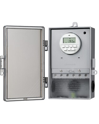 DEWENWILS Pool Pump Timer, Outdoor Digital Timer Box 2HP 40A 120-277 VAC, 7-Day