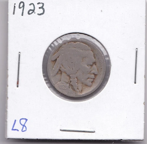 1923 Buffalo Nickel Acid Dated L8