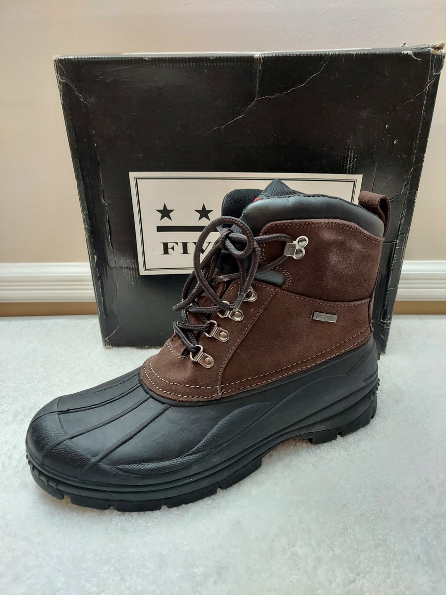 NIB. MEN\'S FIVE STAR WATERPROOF WORK BOOTS. Size 13. Brown. Brothers and Sons Men main image 2